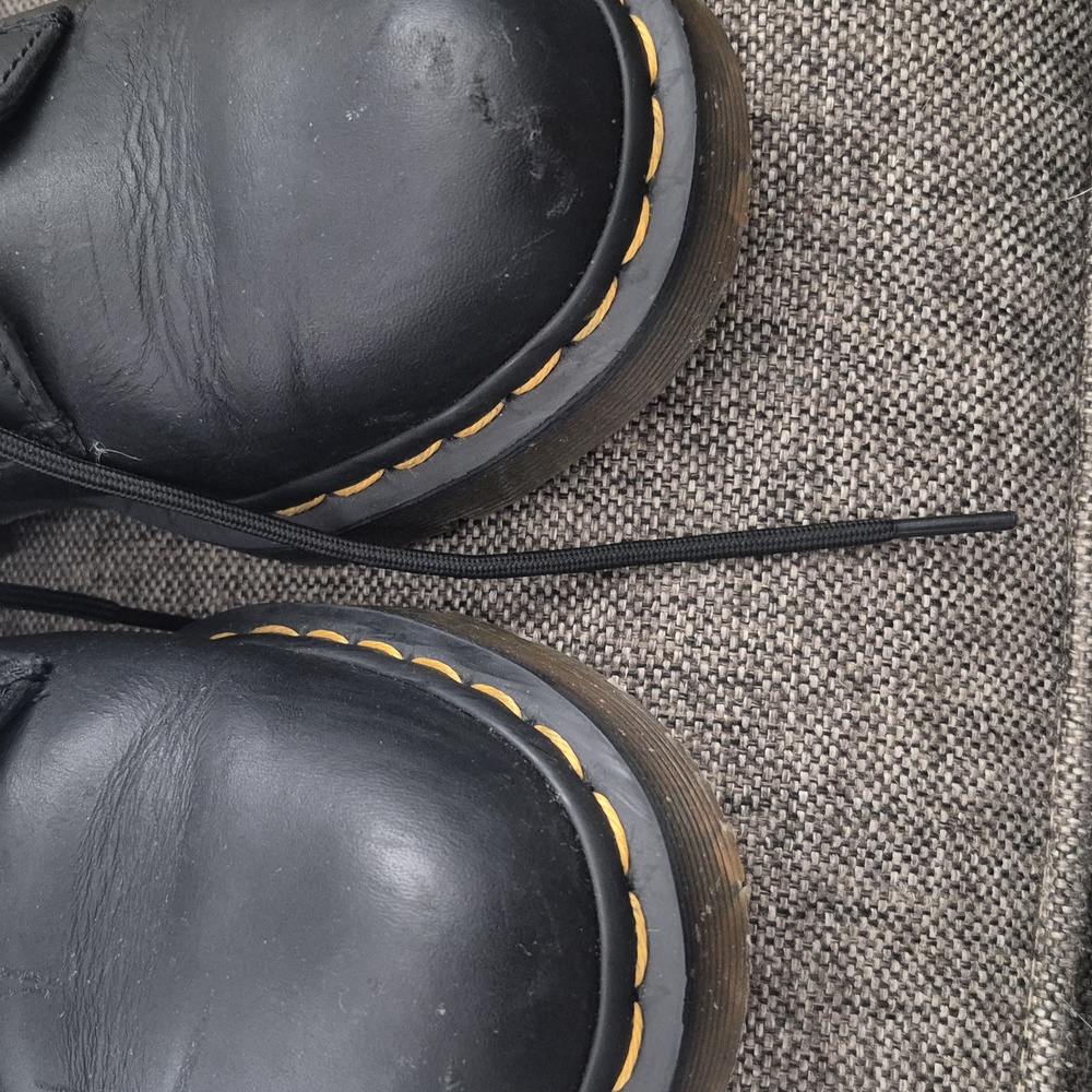 Black Leather Boots DR Martins L 8 M 7 - Picture 8 of 8